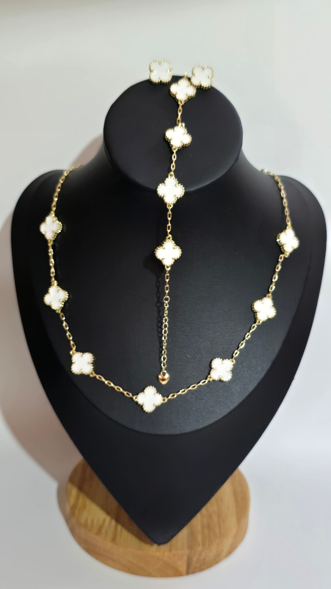 Set de Trébol Blanco para Dama