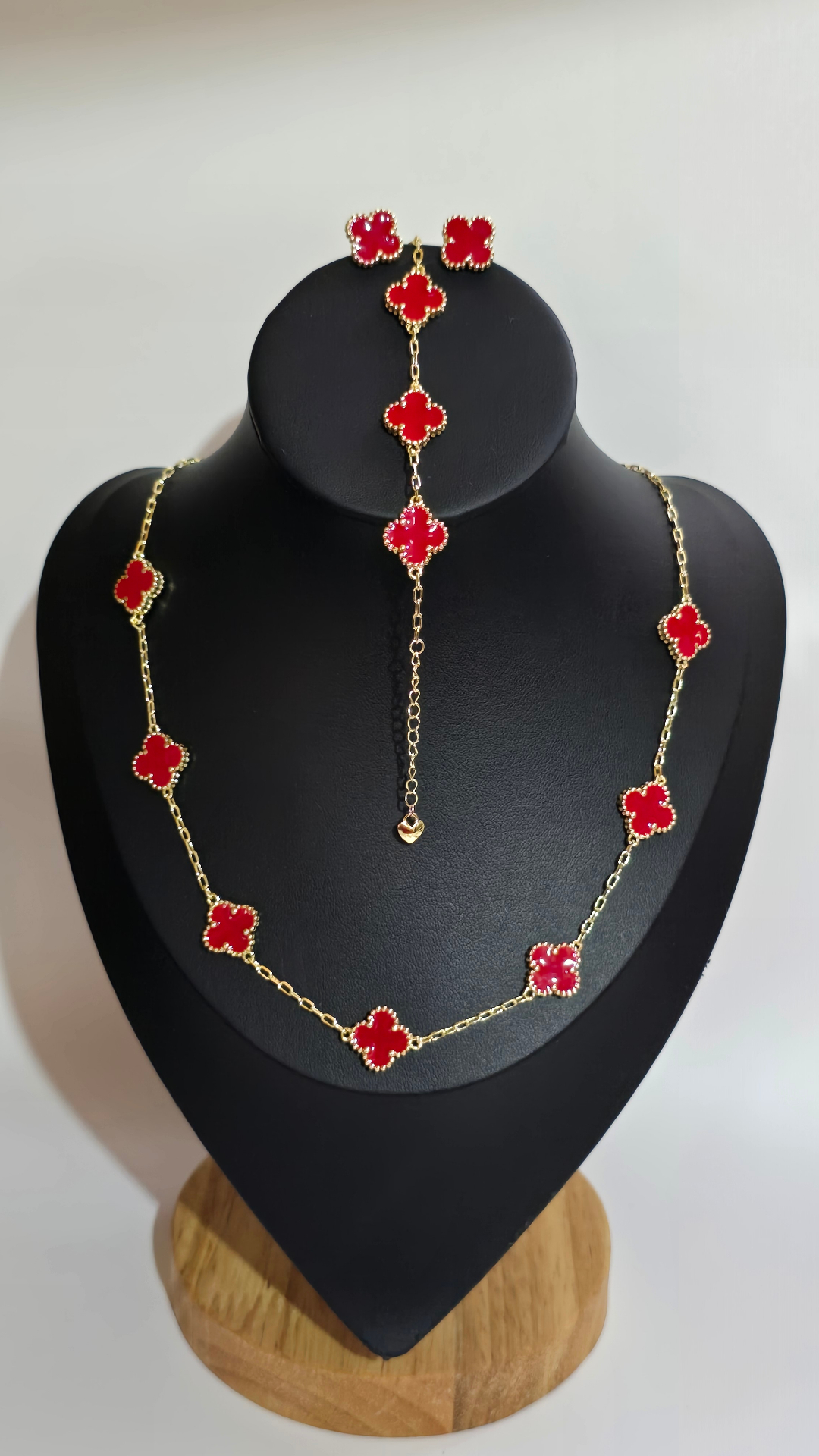 Set de Trébol Rojo Pasión